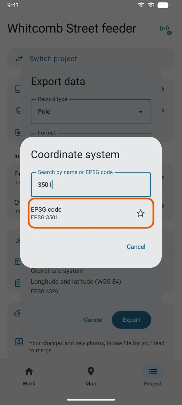 A typed code offered as a choice.