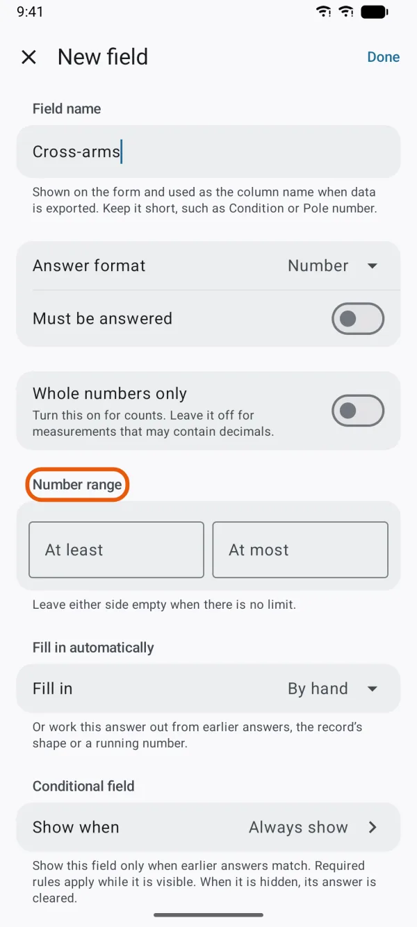 At least and At most for a number.