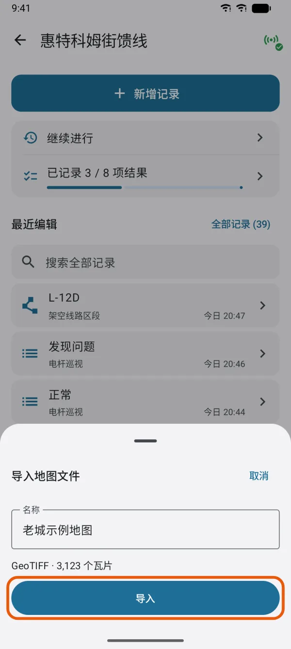 名称、格式和瓦片数量。