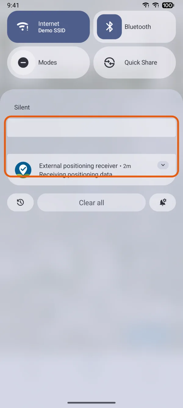 The download's notification.
