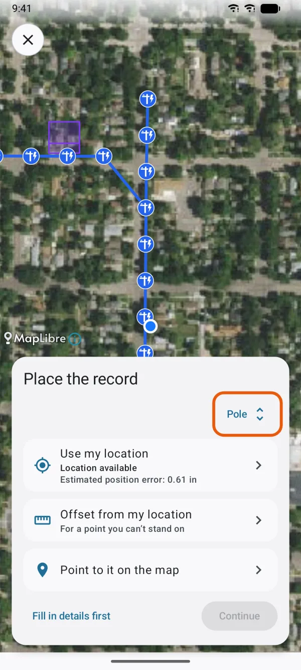 The Place the record card over the map.