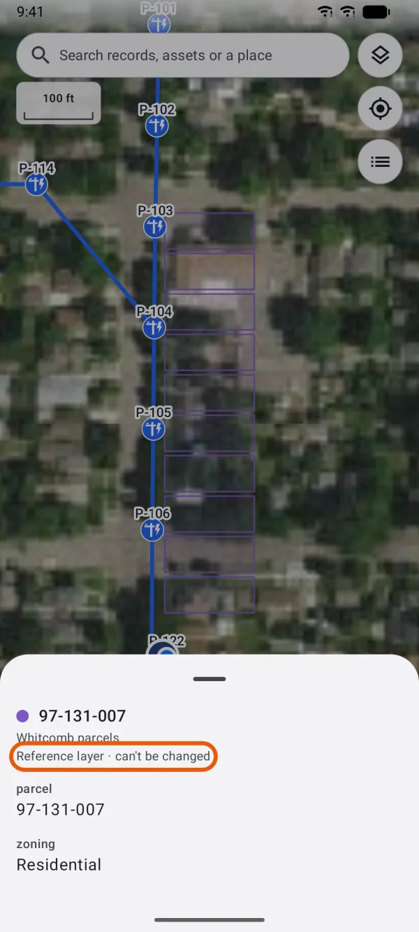 A parcel's details from the file.